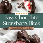 Chocolate Covered Strawberry Frozen Yogurt Bites Recipe