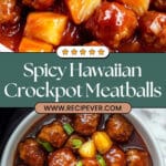 Spicy Hawaiian Crockpot Meatballs Recipe