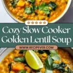 Slow Cooker Golden Lentil Soup Recipe