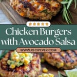 Chicken Burgers with Avocado Corn Salsa Recipe