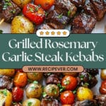 Rosemary Garlic Steak Kebabs Recipe