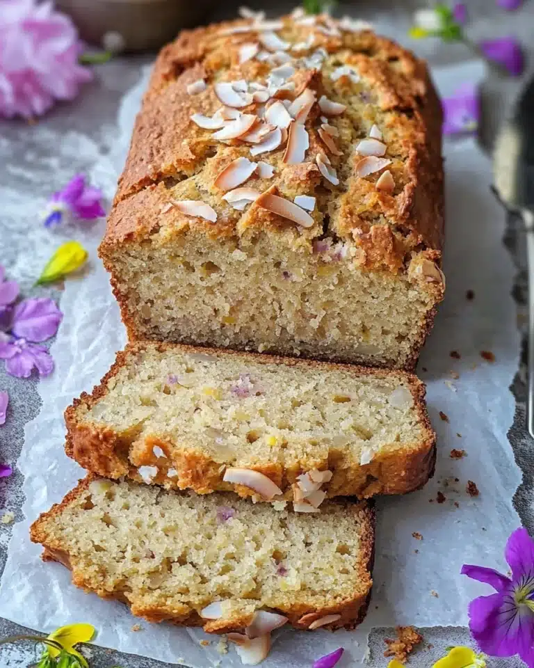 Hawaiian Banana Bread with Pineapple, Coconut & Macadamia Nuts Recipe