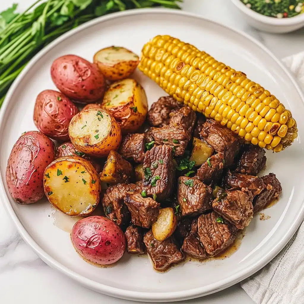Slow Cooker Steak, Potatoes, and Corn Recipe - Recipe Image