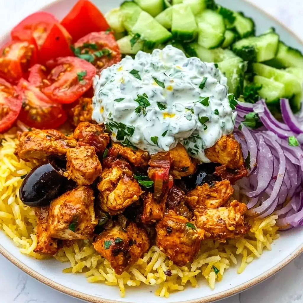 Instant Pot Chicken Souvlaki Rice Recipe - Recipe Image