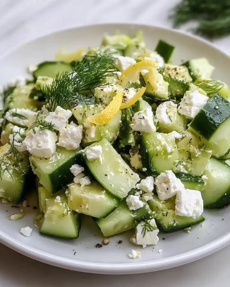 Cucumber Avocado Feta Salad Recipe