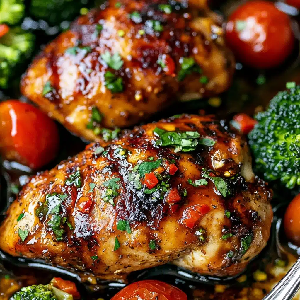 Balsamic Chicken and Veggie Sheet Pan Dinner Recipe - Recipe Image