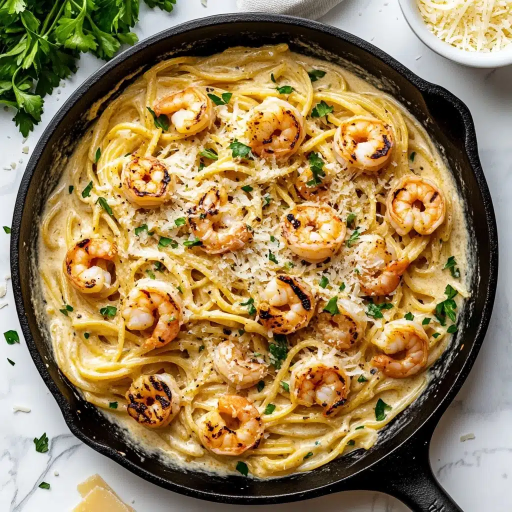 Creamy Garlic Shrimp Pasta Recipe - Recipe Image