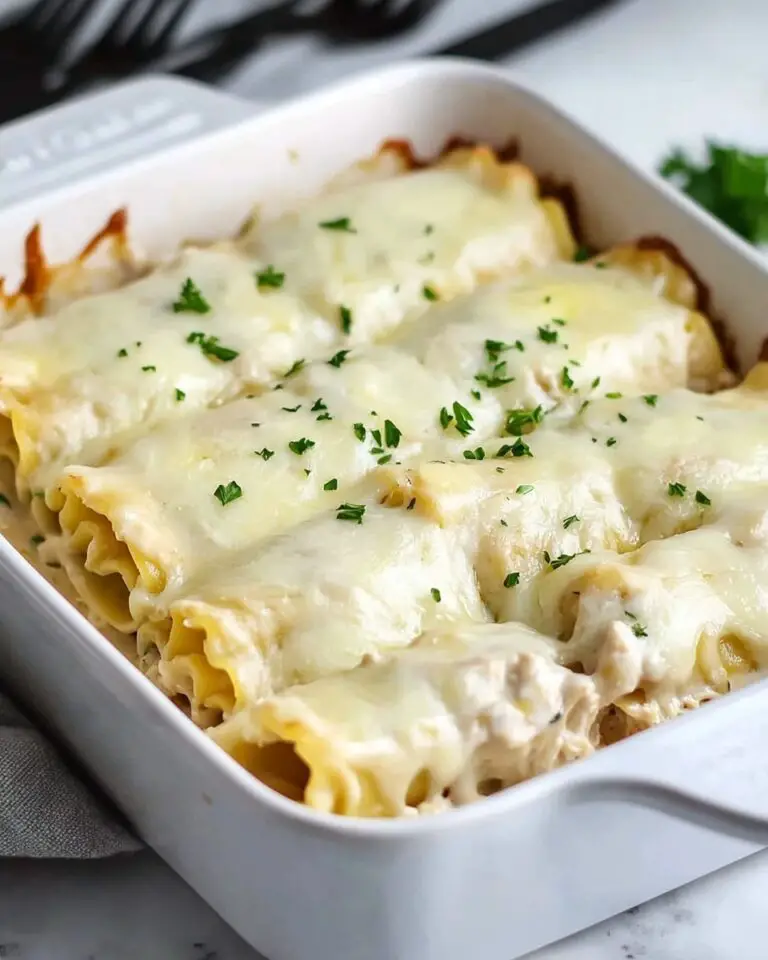 Chicken Alfredo Lasagna Rolls Recipe