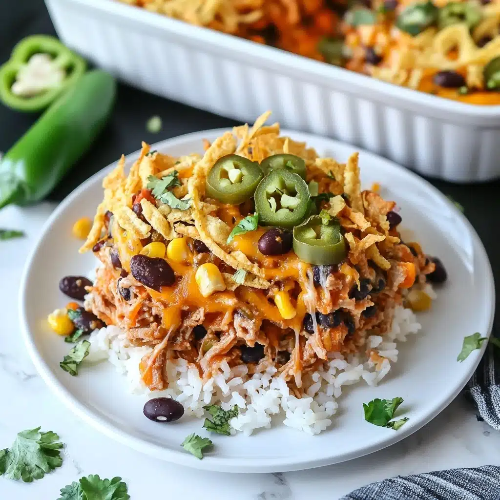 Shredded BBQ Chicken Casserole Recipe - Recipe Image