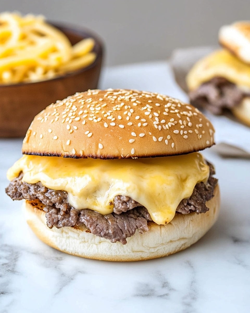 Instant Pot Beef and Cheddar Sandwiches with Spicy Cheese Sauce Recipe