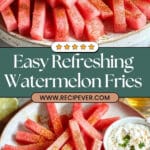 Watermelon Fries with Coconut Lime Dip Recipe