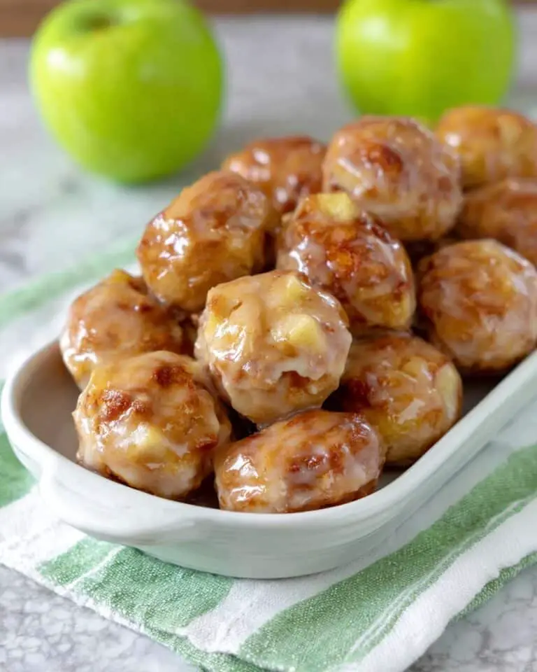 Baked Apple Fritters with Caramelized Glaze Recipe