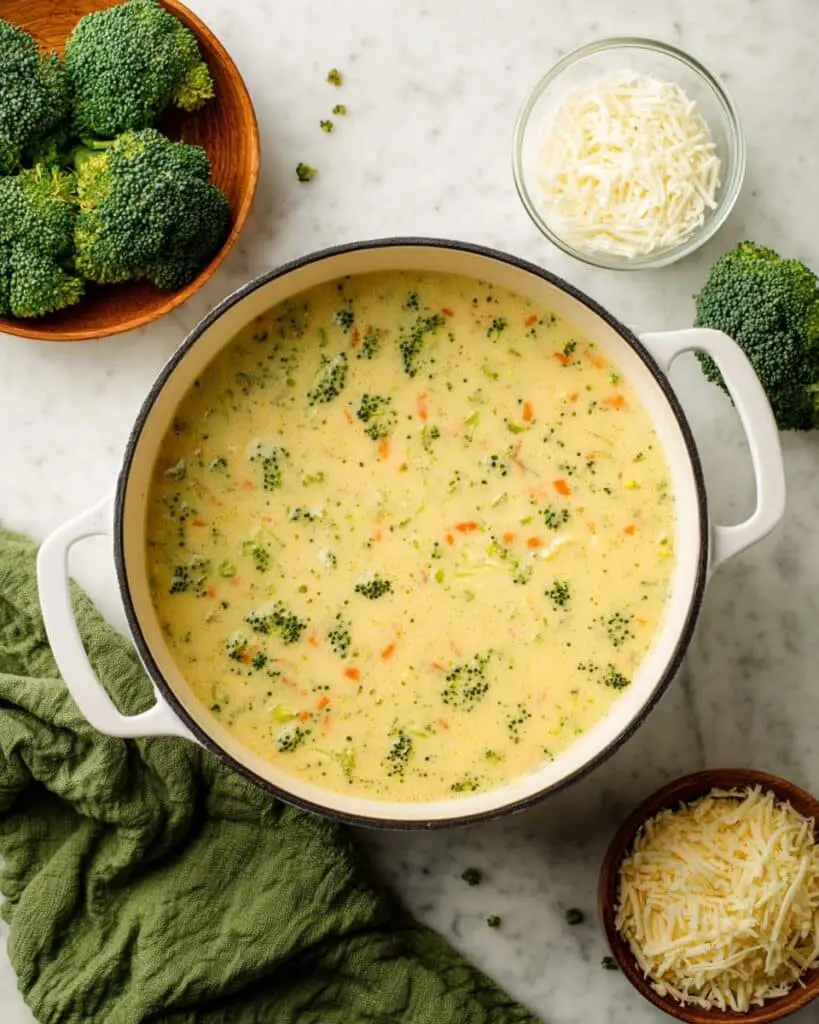 High Protein Broccoli Cheddar Soup Recipe
