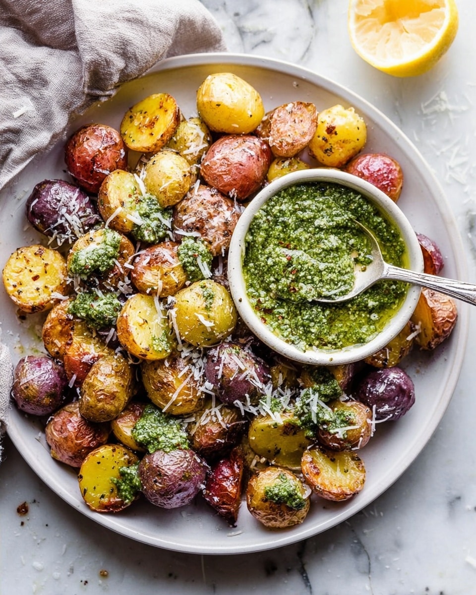 Parmesan Pesto Roasted Potatoes Recipe
