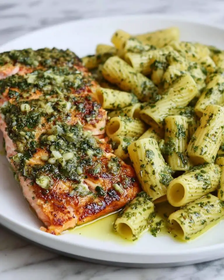 Salmon with Pesto Butter Recipe