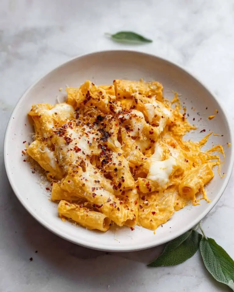 Pumpkin Burrata Baked Ziti Recipe