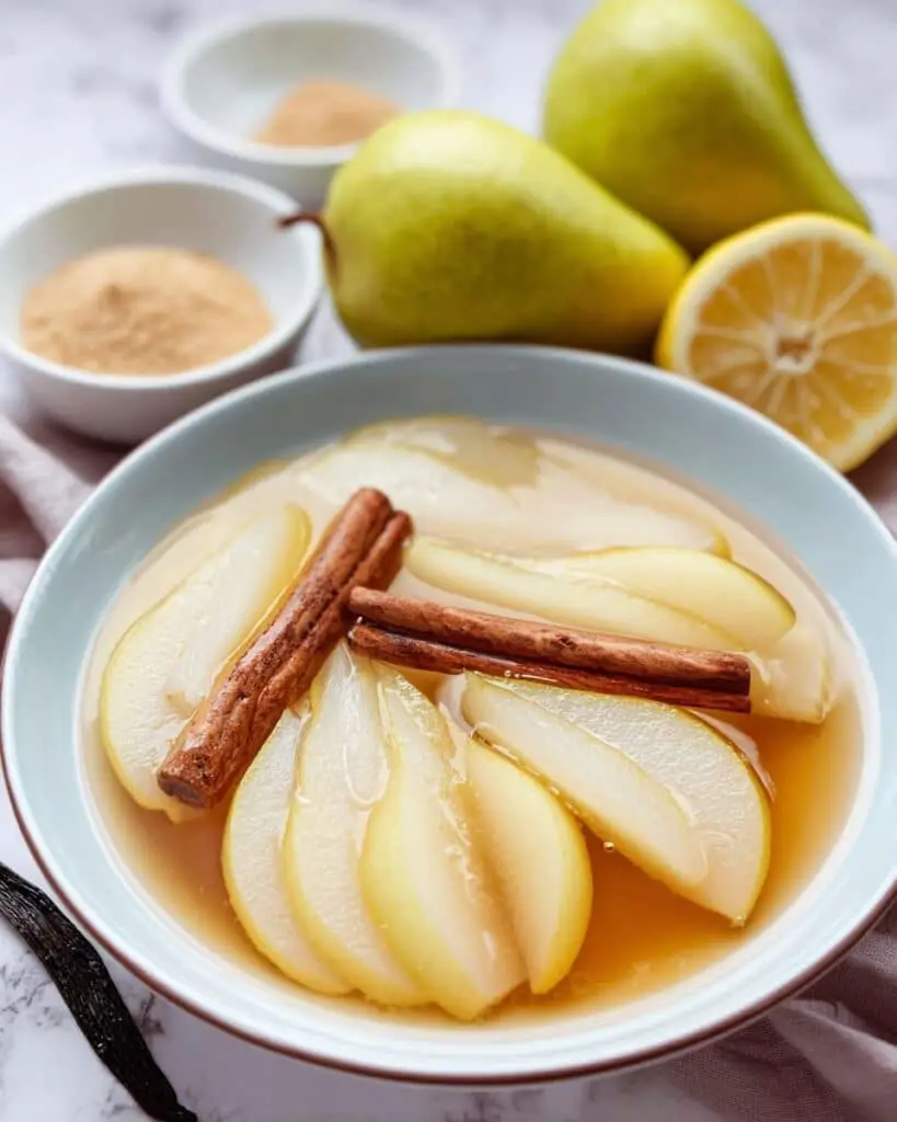 Stewed Pears with Cinnamon & Vanilla Recipe