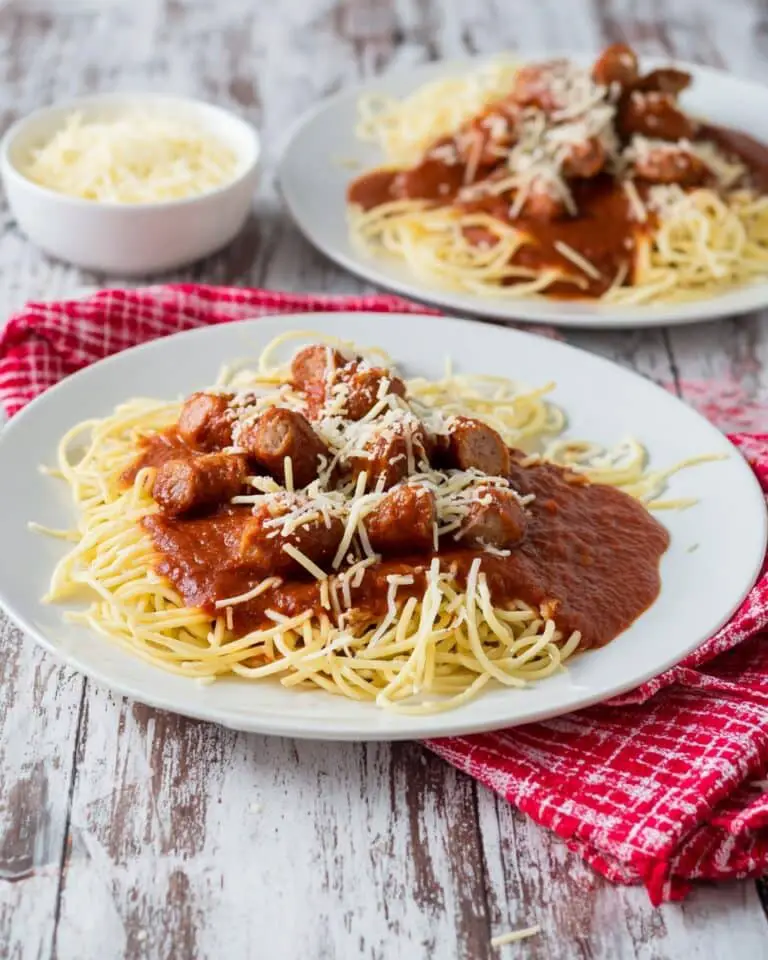 Freaky Franks: Spaghetti Hot Dogs with Tomato Dipping Sauce Recipe