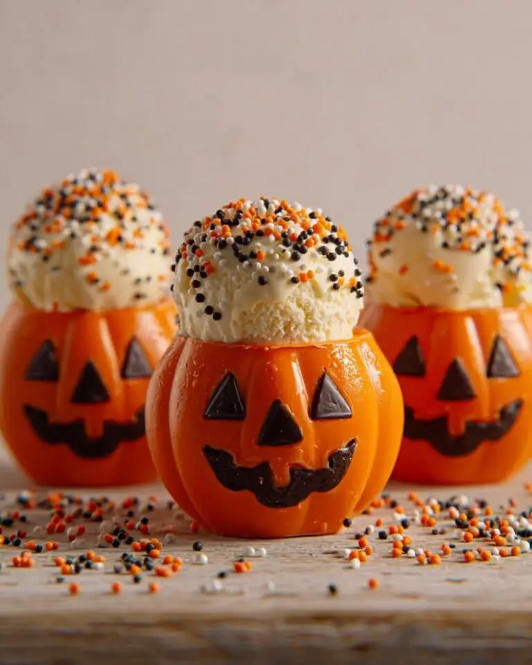 Jack O’ Lantern White Chocolate Ice Cream Bowls Recipe