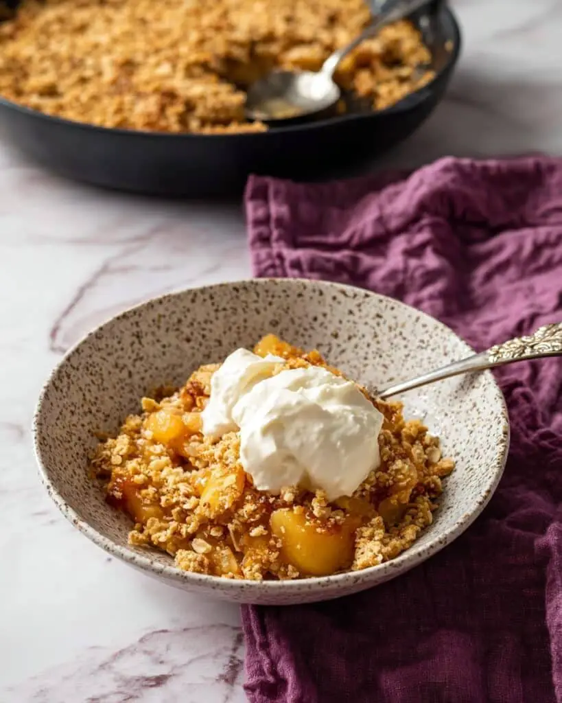 3-Ingredient Skillet Apple Crisp Recipe