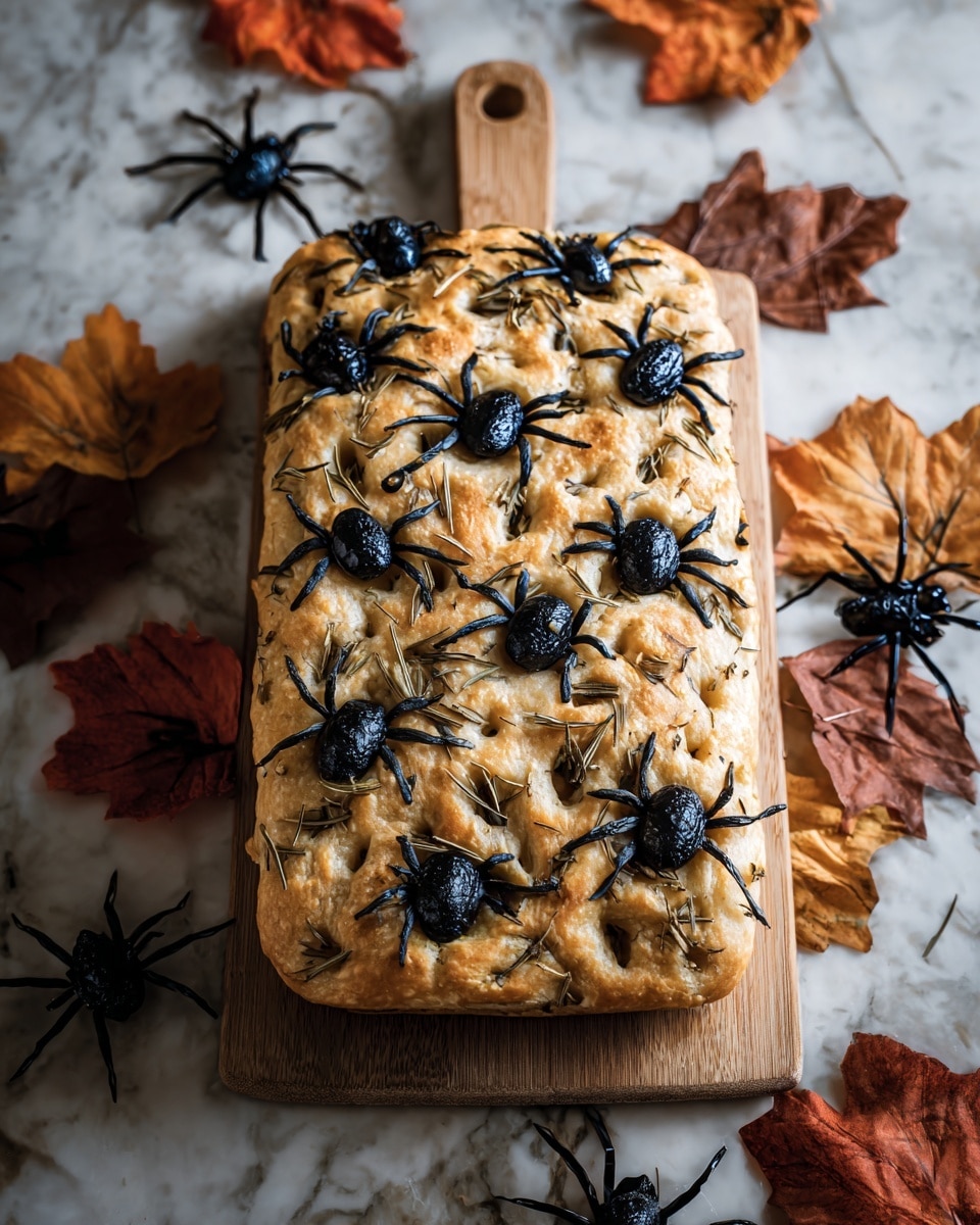 Black Olive Spider Focaccia Recipe
