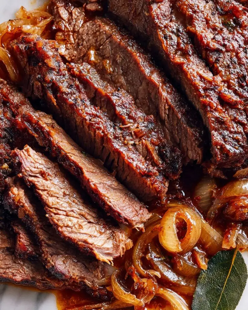Thyme and Garlic Braised Beef Brisket Recipe