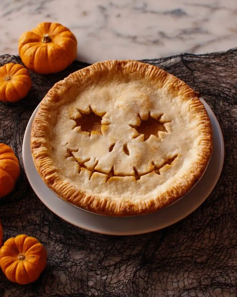 Jack Skellington-Inspired Pumpkin Caramel Pie Recipe