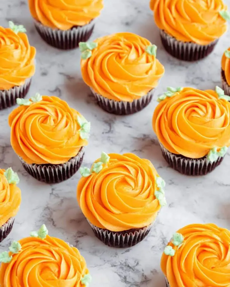Decorated Pumpkin Cupcakes Recipe