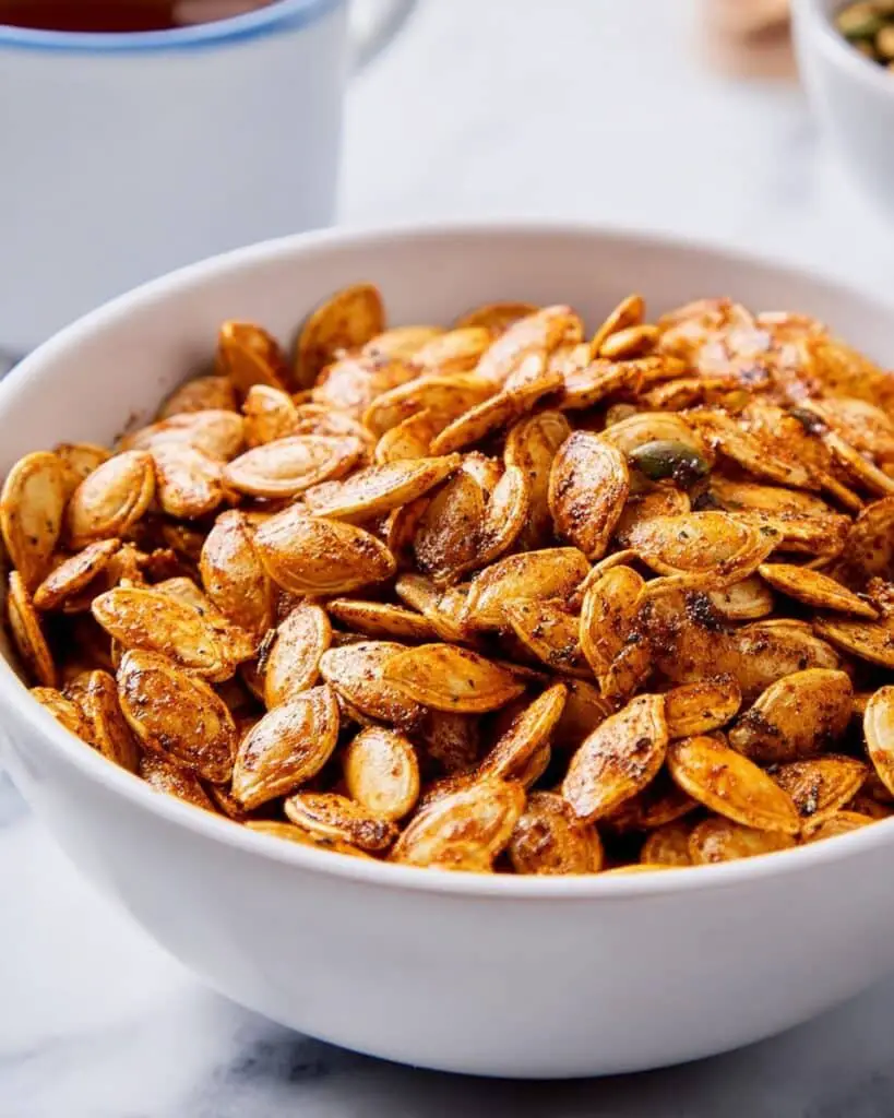 Sweet and Spicy Roasted Pumpkin Seeds Recipe