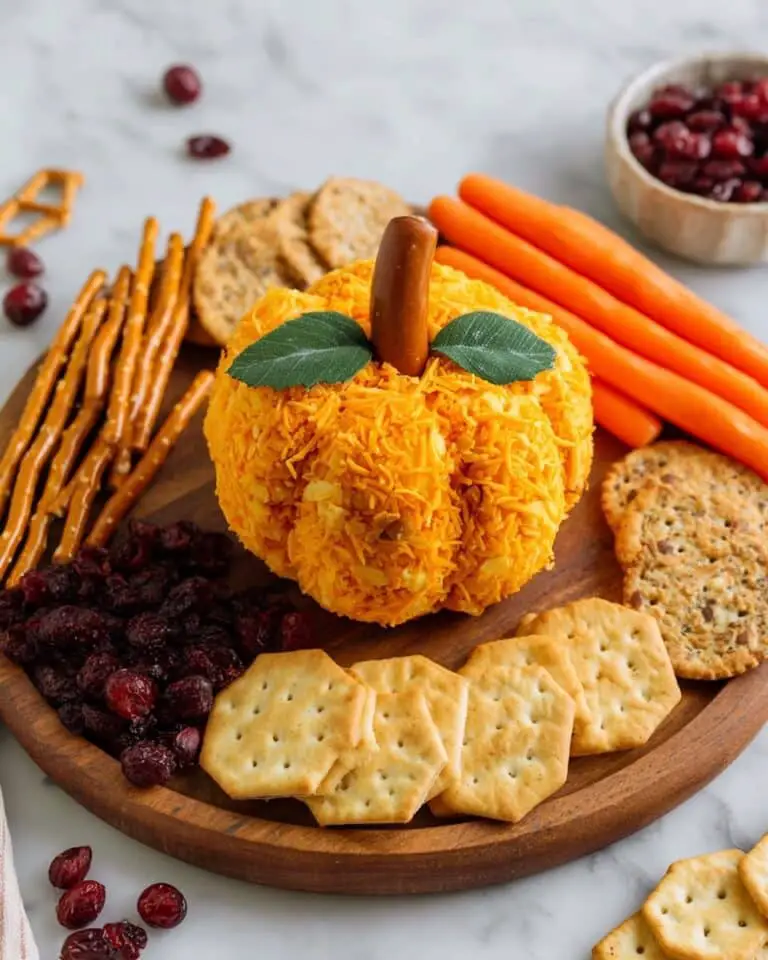 Savory Pumpkin-Shaped Cheese Ball Recipe
