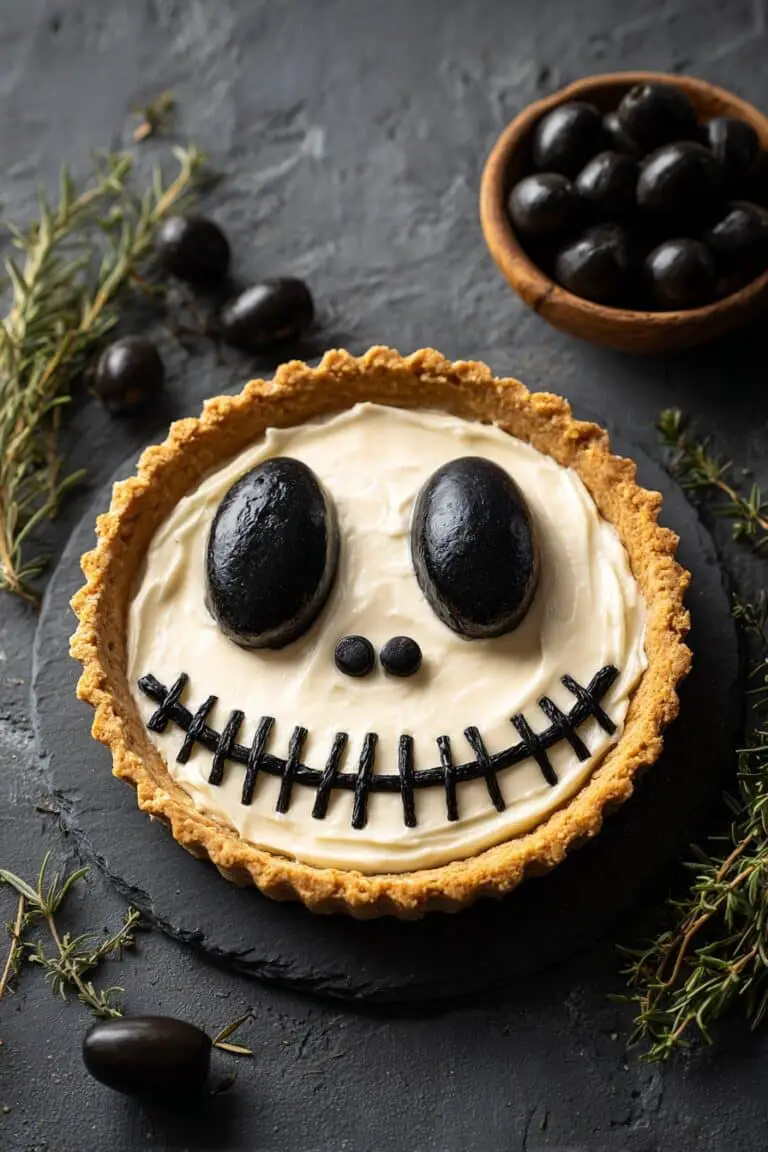 Halloween Jack Skellington Ricotta Olive Tarts Recipe