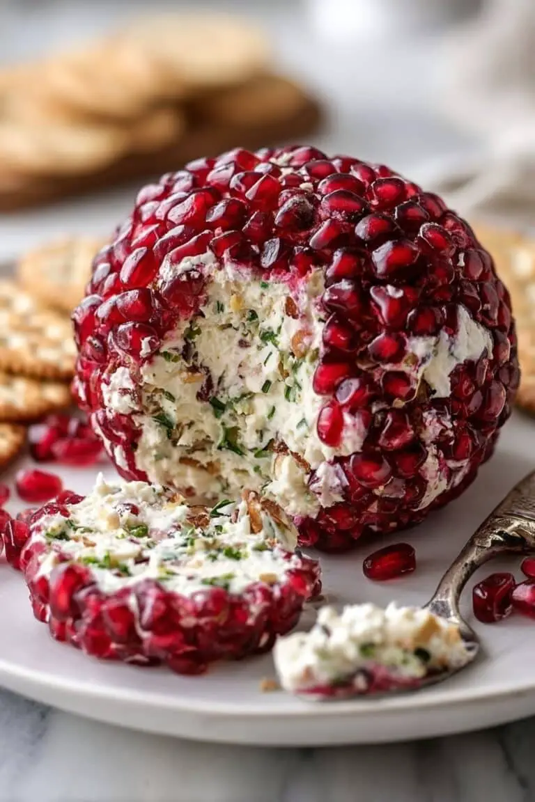 Pomegranate Jeweled Cheeseball Recipe