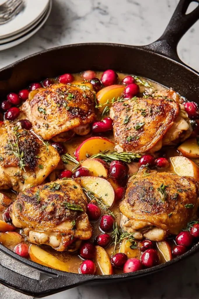 Apple & Cranberry Roasted Chicken Recipe