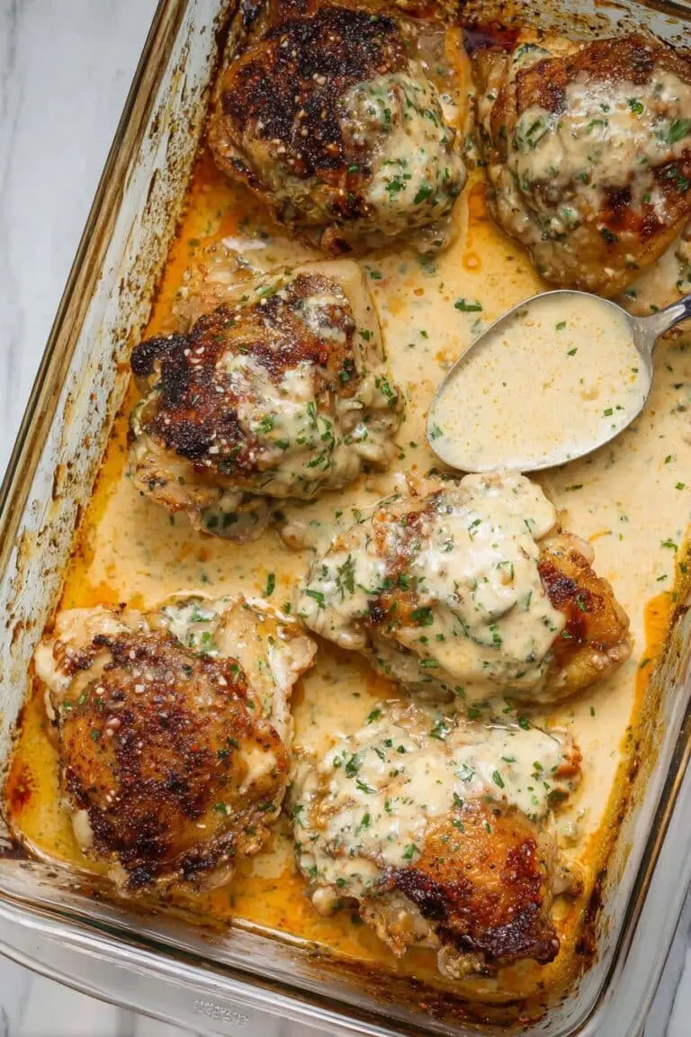 Creamy Baked Chicken Thighs Recipe