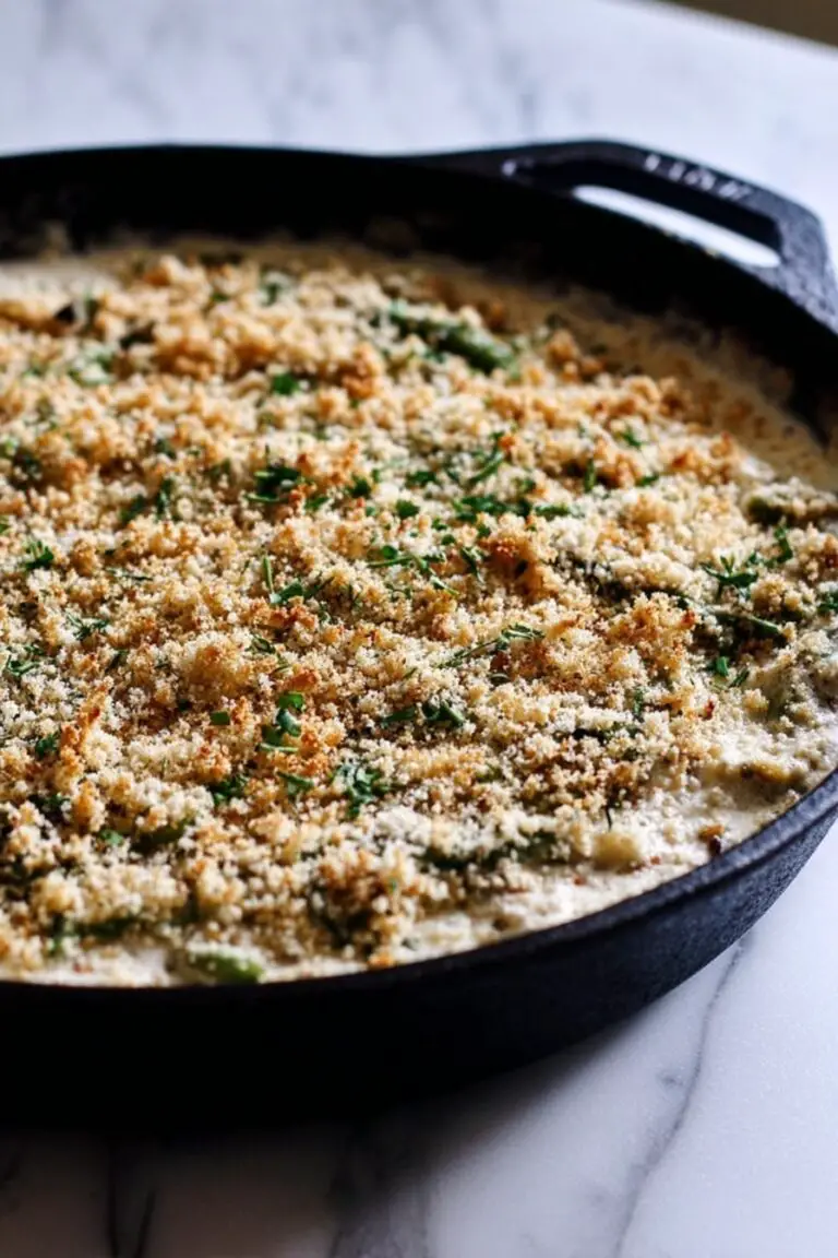 Lightened Up Fresh Green Bean Casserole Recipe