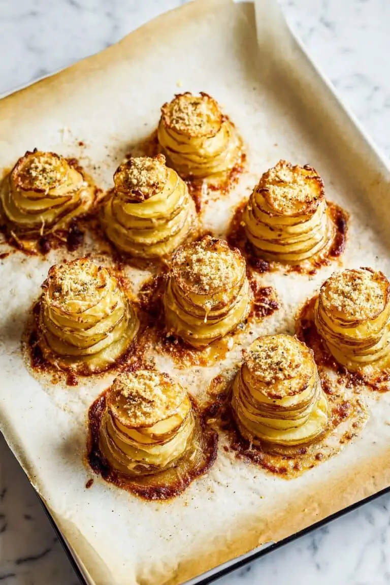 Crispy Cacio e Pepe Roasted Potato Stacks Recipe