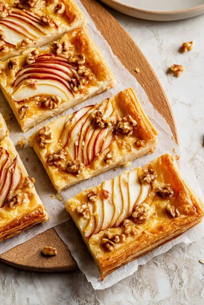 Pear, Walnut & Cheddar Puff Pastry Tart Recipe