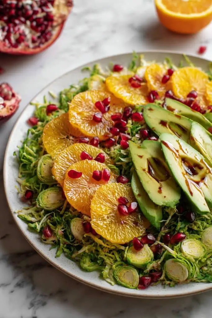 Citrus Brussels Pomegranate Salad Recipe