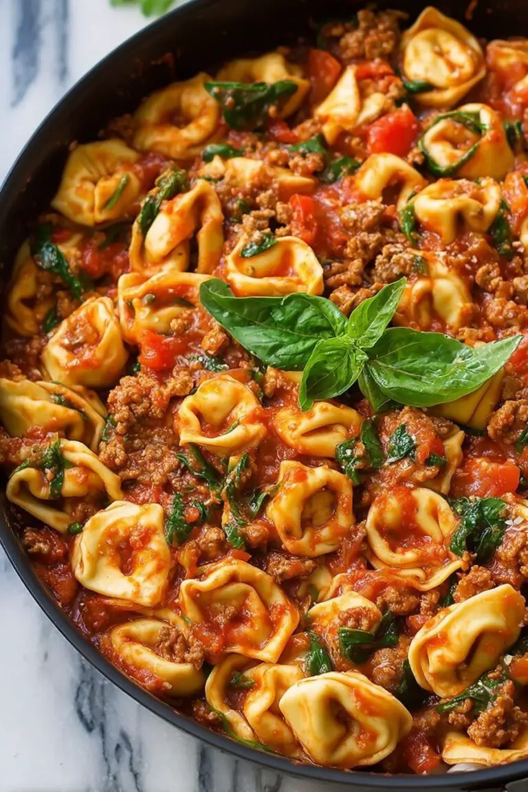 One-Pan Turkey Sausage and Spinach Tortellini Recipe