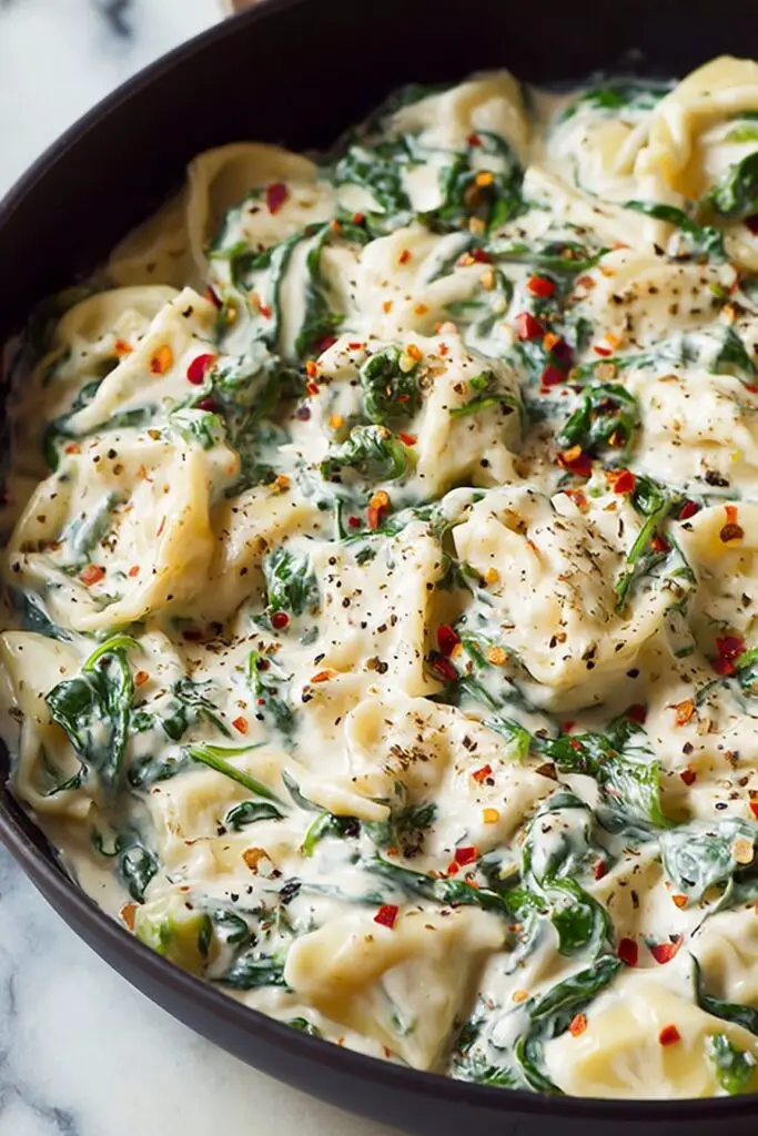 Creamy Spinach Artichoke Tortellini Recipe
