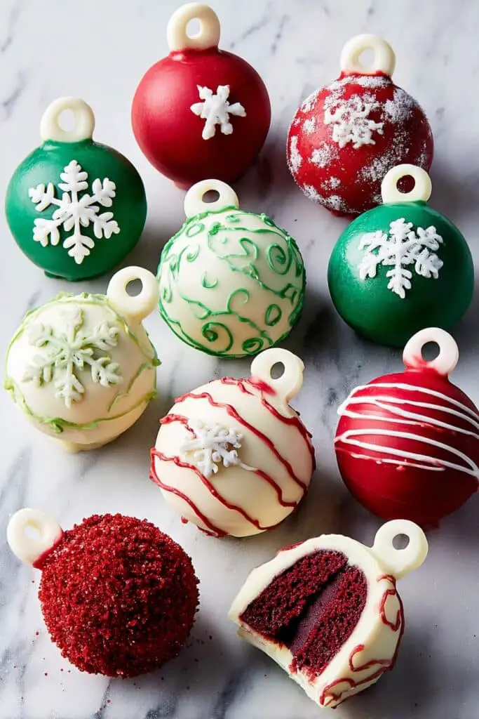 Festive Cake Ball Ornaments Recipe