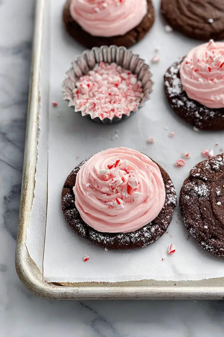 Chocolate Peppermint Crinkle Cookies Recipe