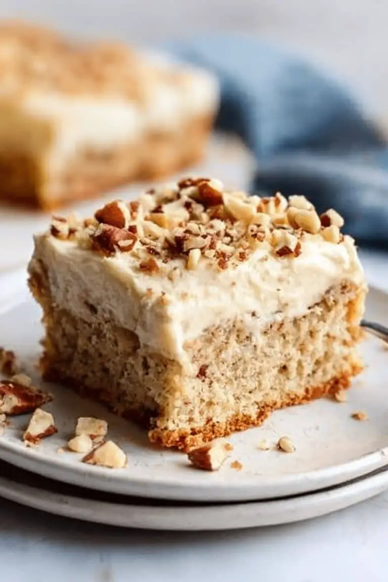 Apple Pecan Spice Cake with Brown Sugar Frosting Recipe
