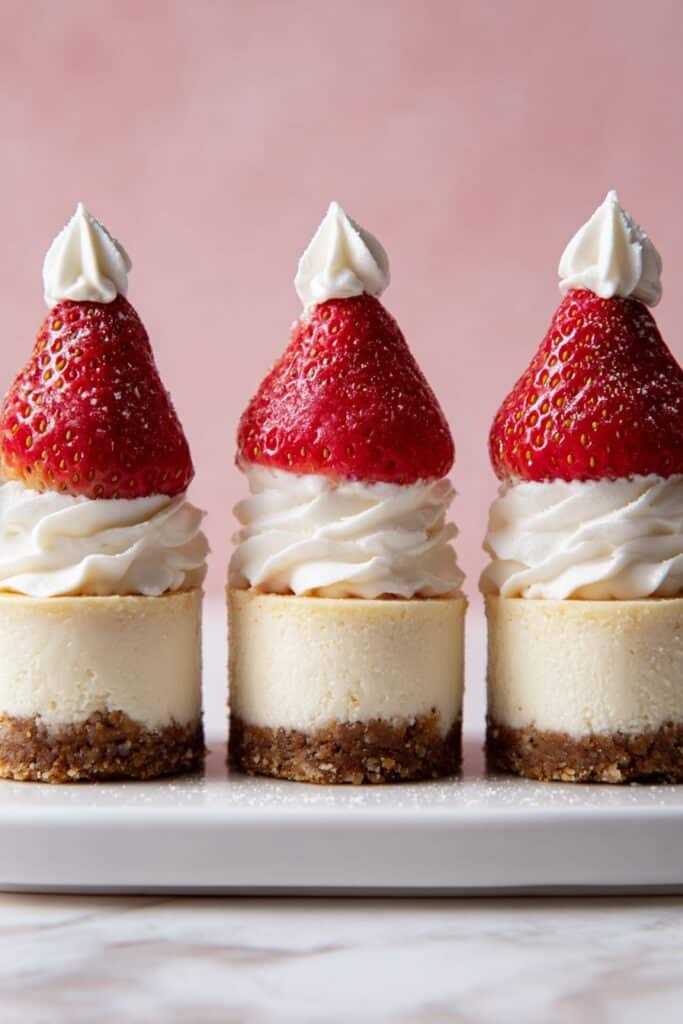 Santa Hat Cheesecake Bites Recipe