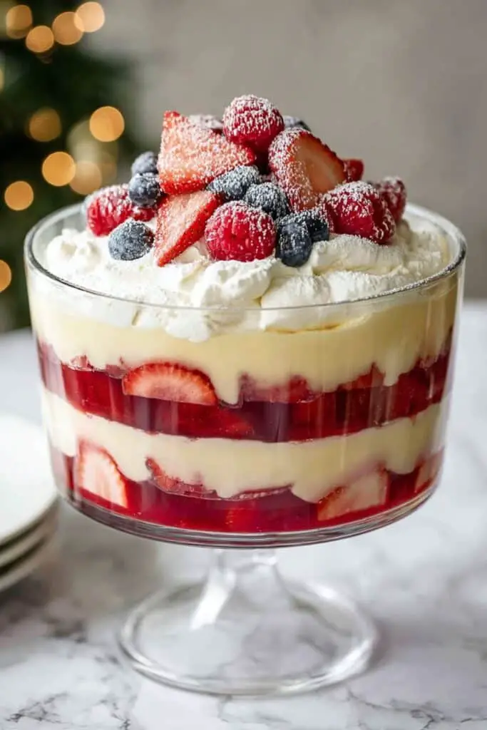 Festive Cranberry-Trifle with Fresh Berries Recipe