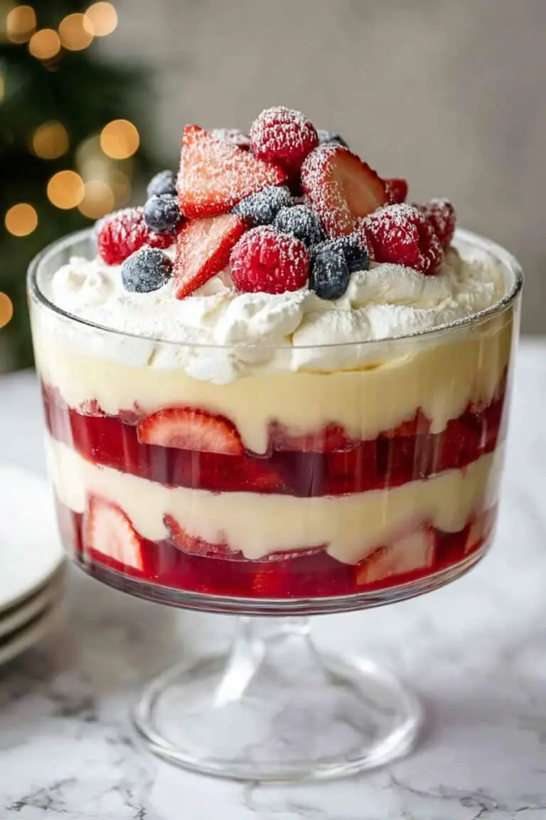 Festive Cranberry-Trifle with Fresh Berries Recipe