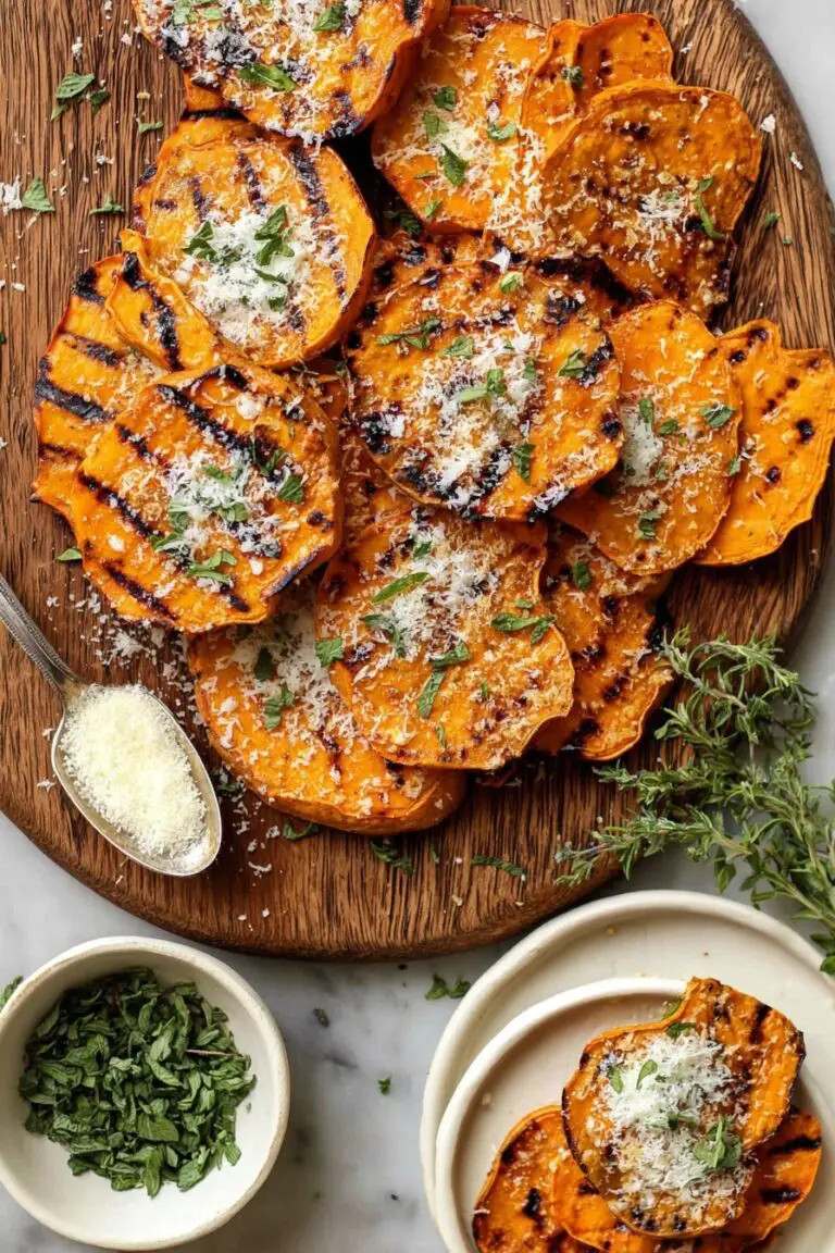 Crispy Smashed Sweet Potatoes Parmesan Recipe