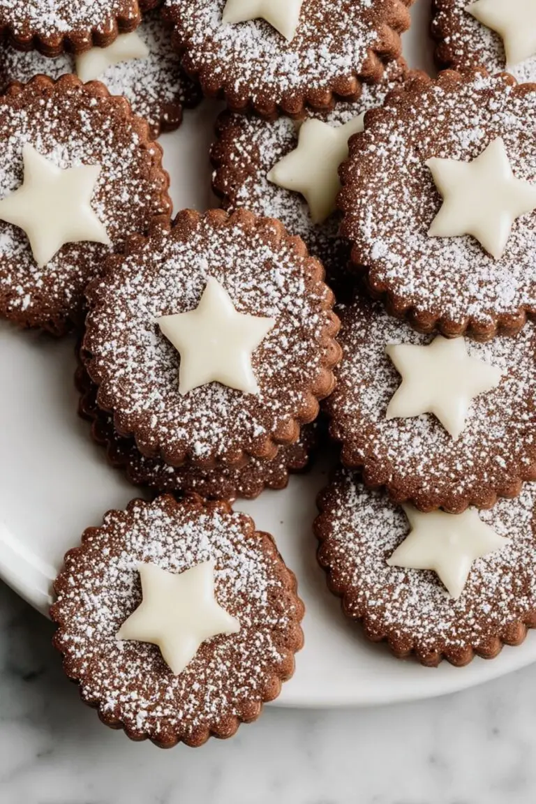 Gingerbread Linzer Cookies with White Chocolate Recipe