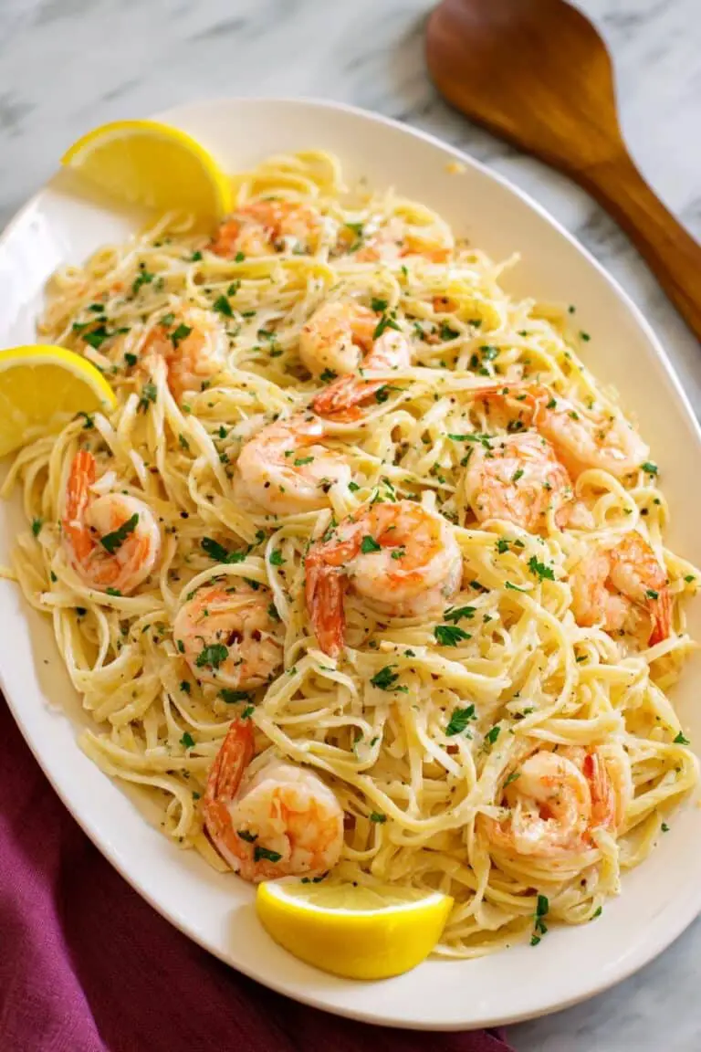 Creamy Lemon Shrimp Pasta Recipe