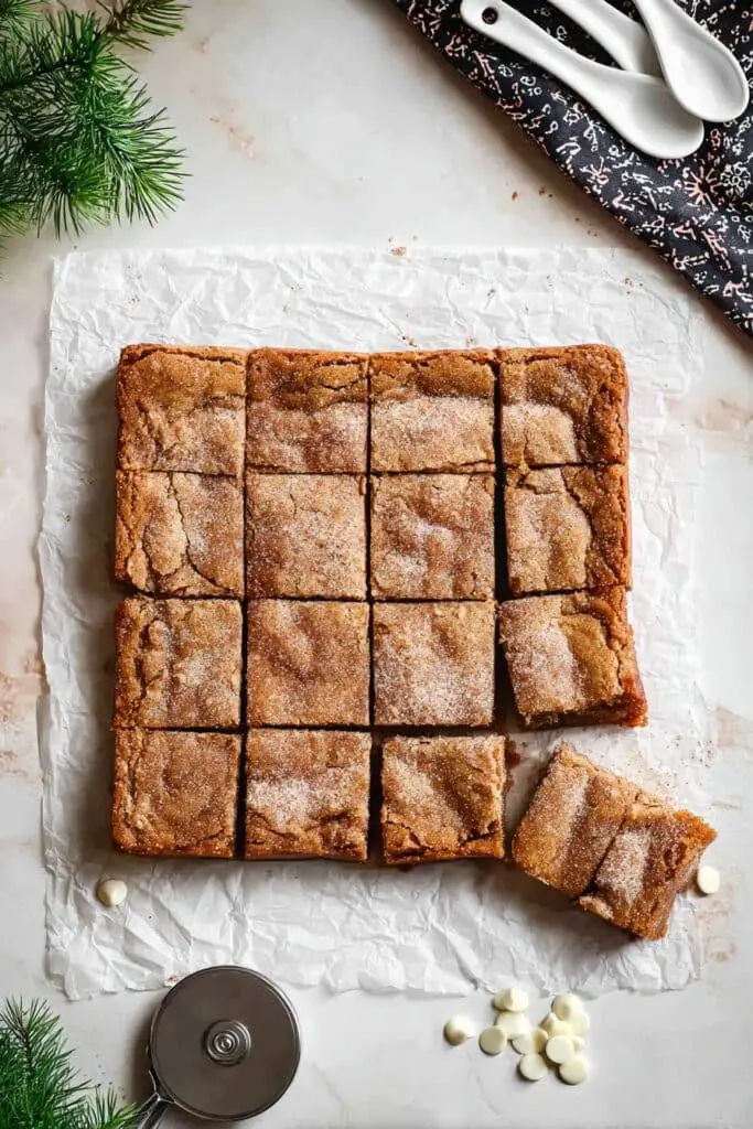 Gingerbread Blondies with White Chocolate Recipe